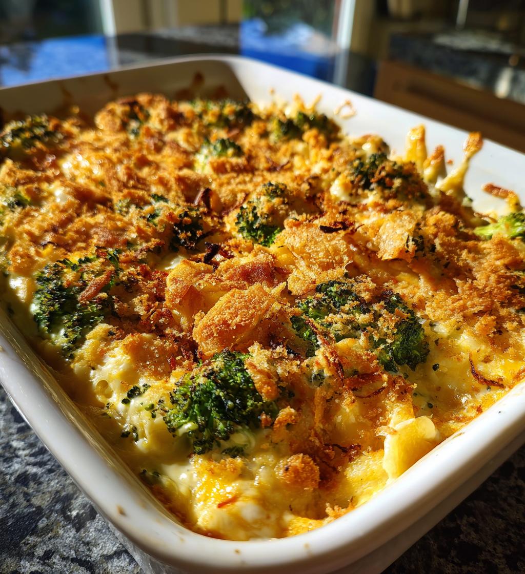 French Onion Broccoli Cheese Casserole