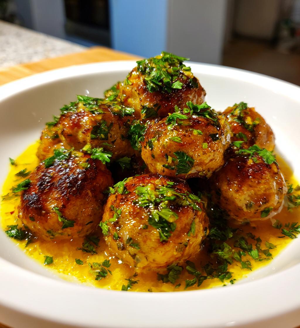 Greek Meatballs in Lemon Sauce - detail 1