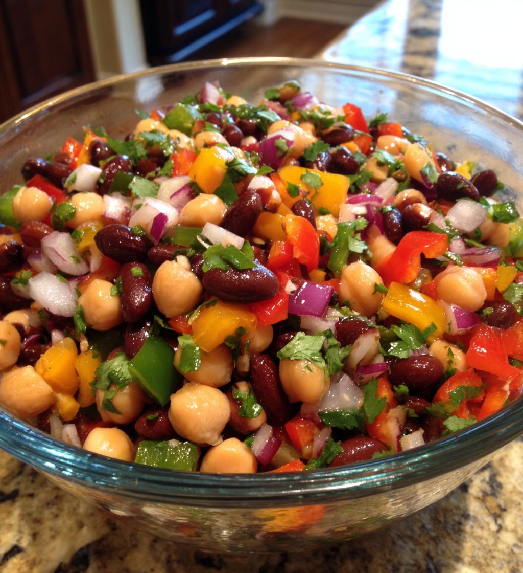 High Protein Three Bean Salad