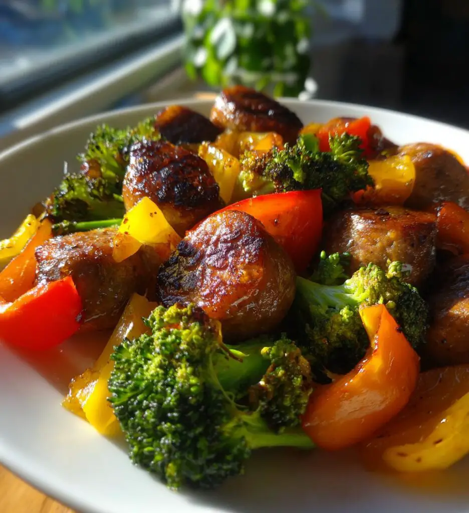 Honey Garlic Sausage Sheet Pan