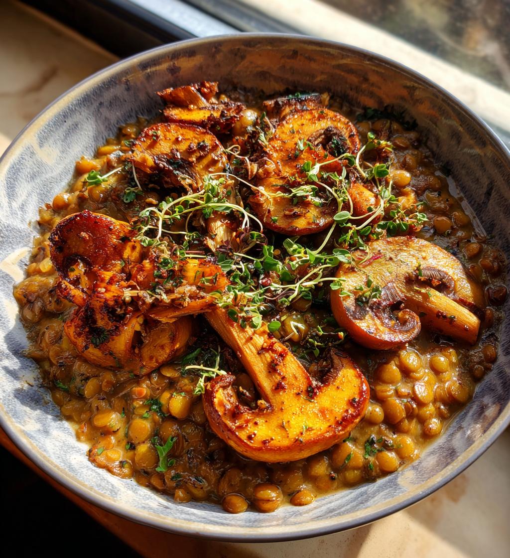 Lentil Mushroom Stroganoff - detail 1