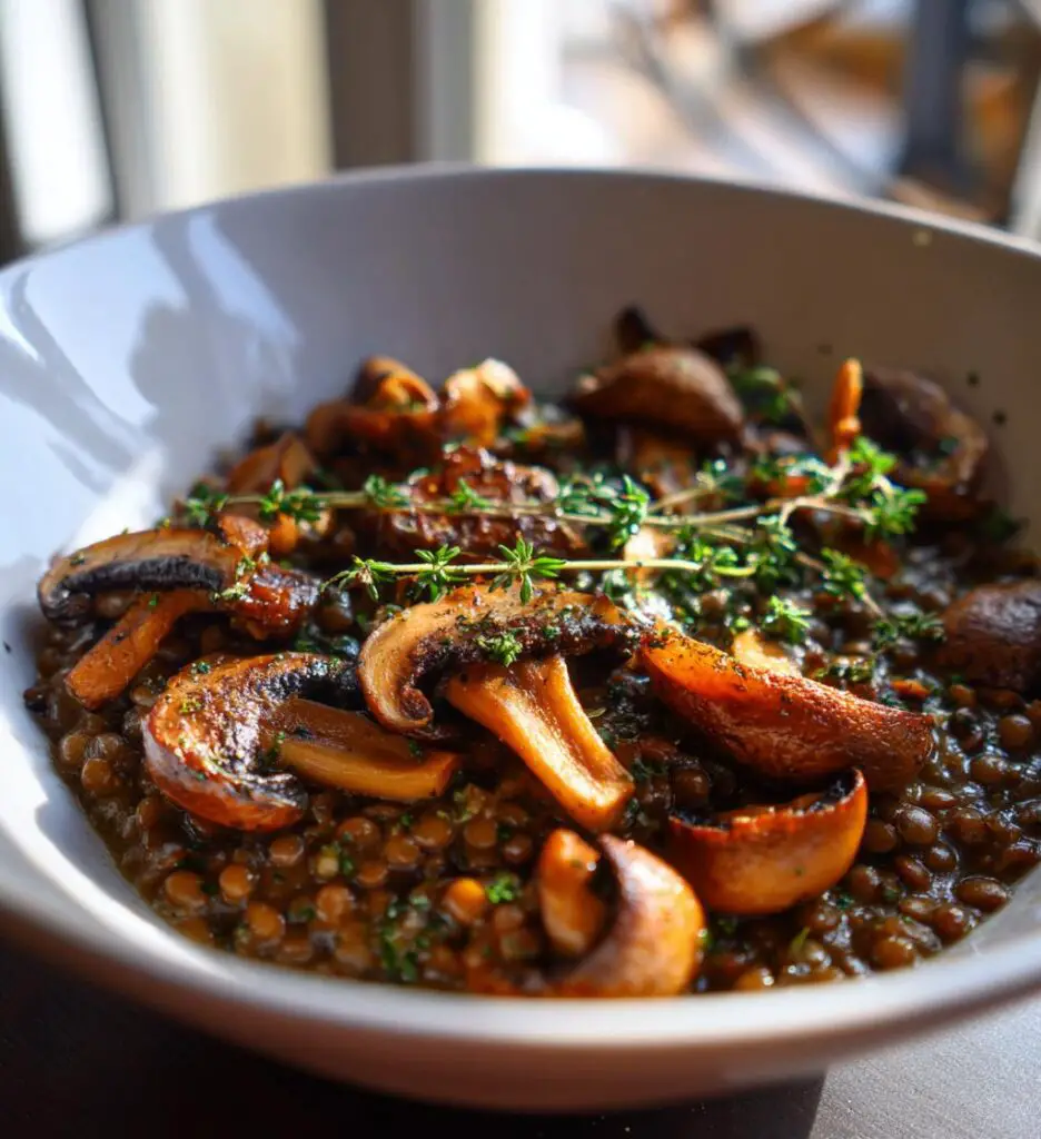 Lentil Mushroom Stroganoff