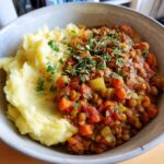 Lentil Stew with Mashed Potatoes