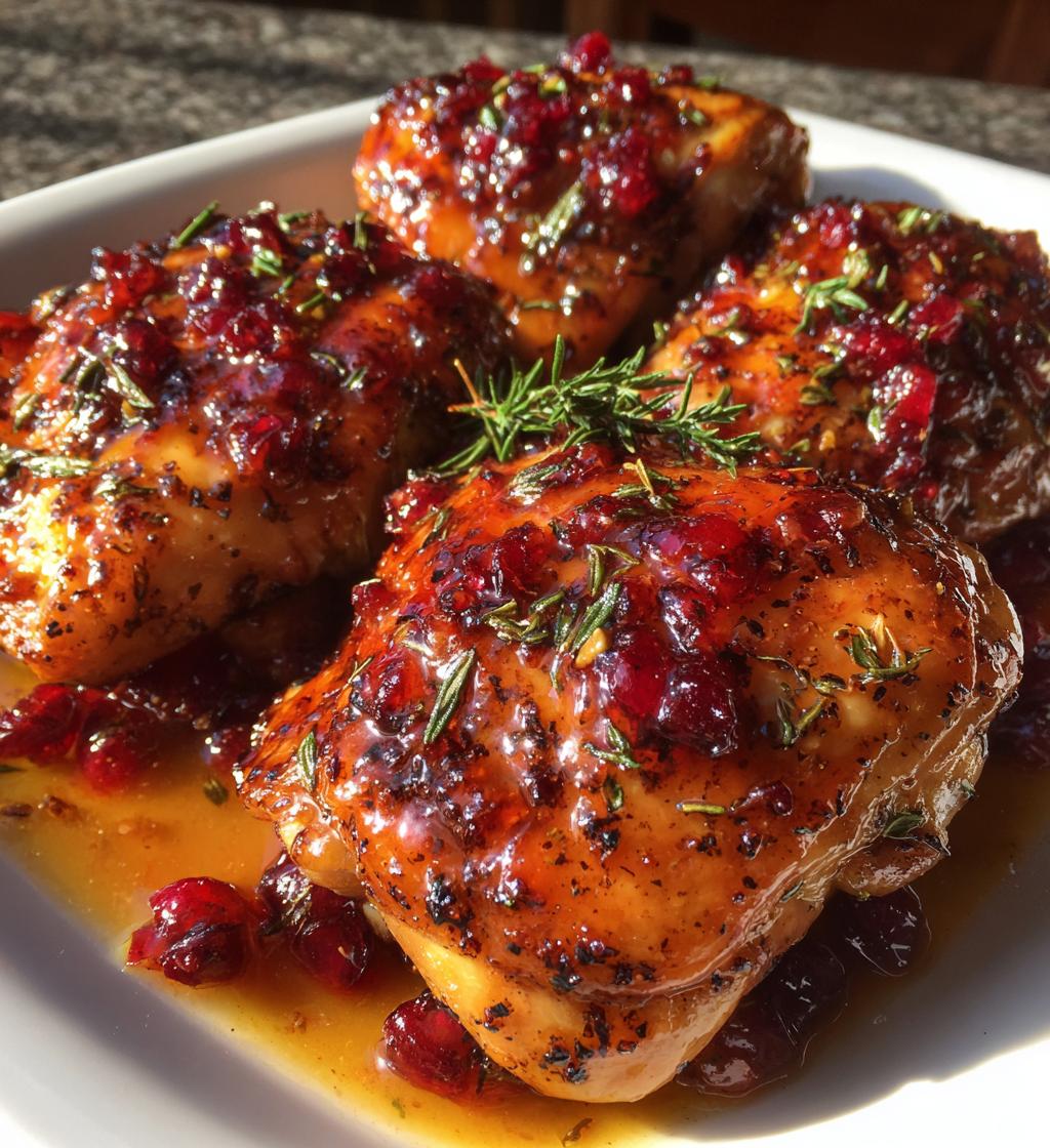 Orange Cranberry Chicken Thighs