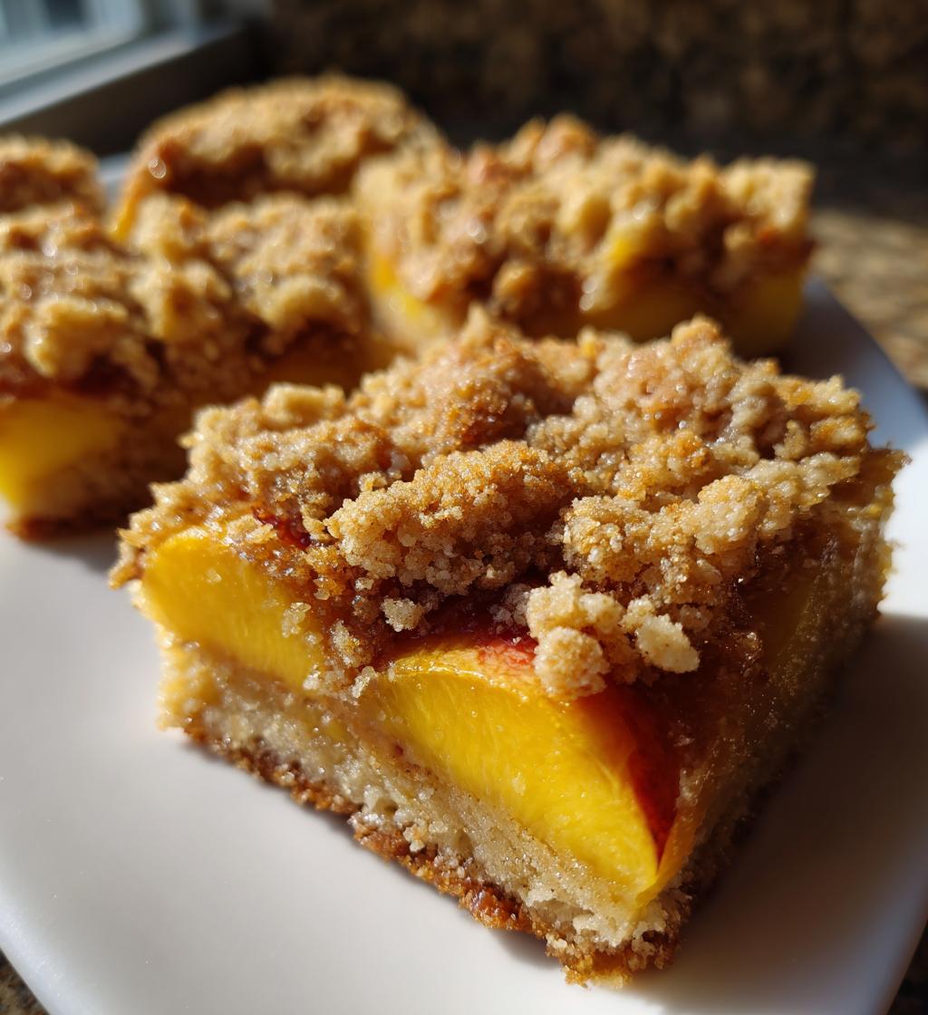 Peach Crumble Bars - detail 1