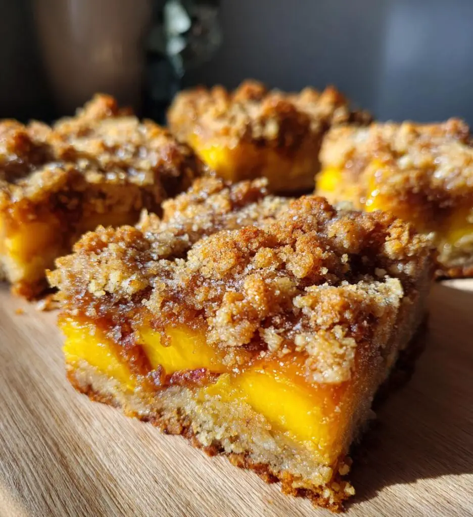 Peach Crumble Bars