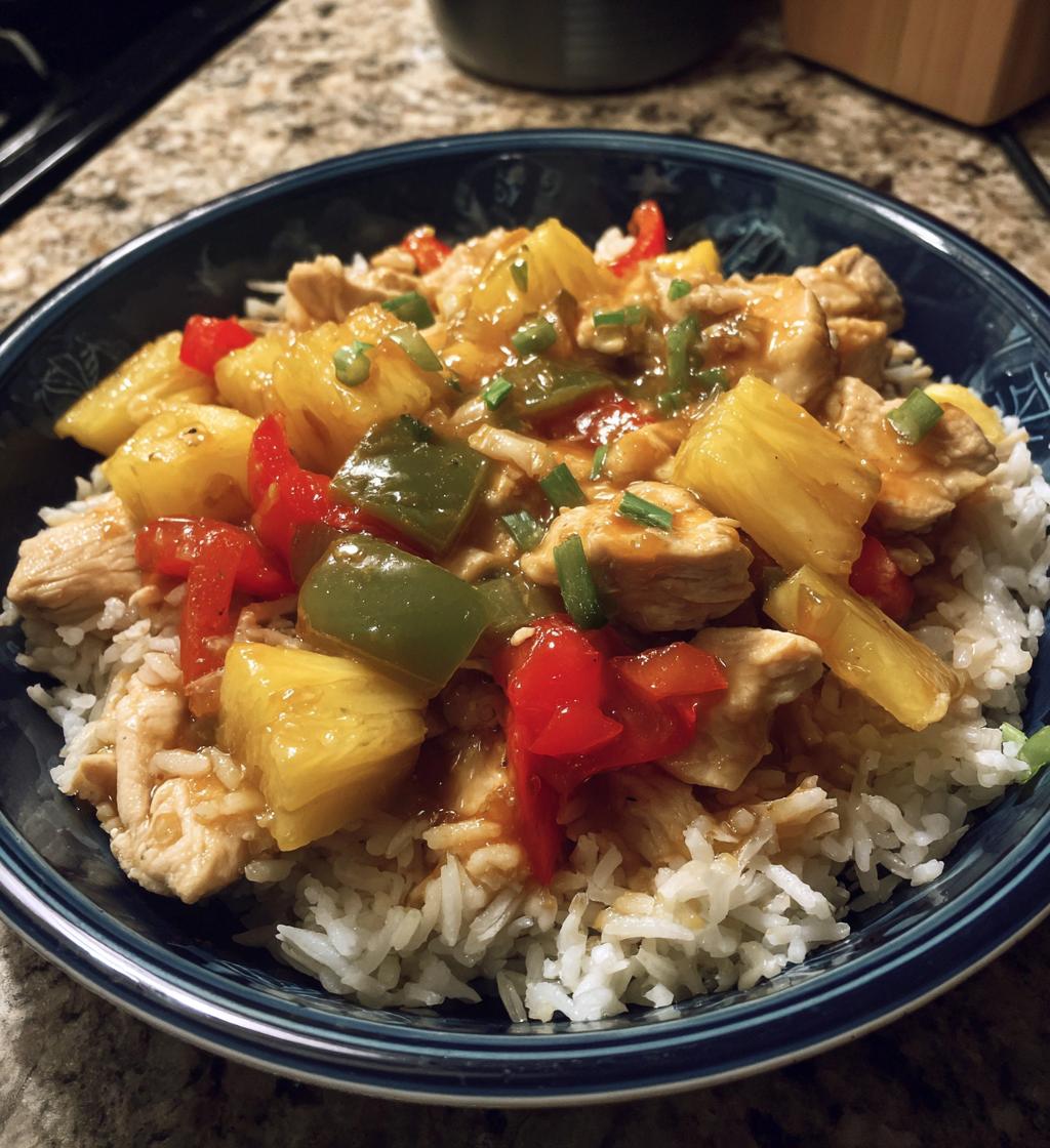 Pineapple Chicken with Rice - detail 1
