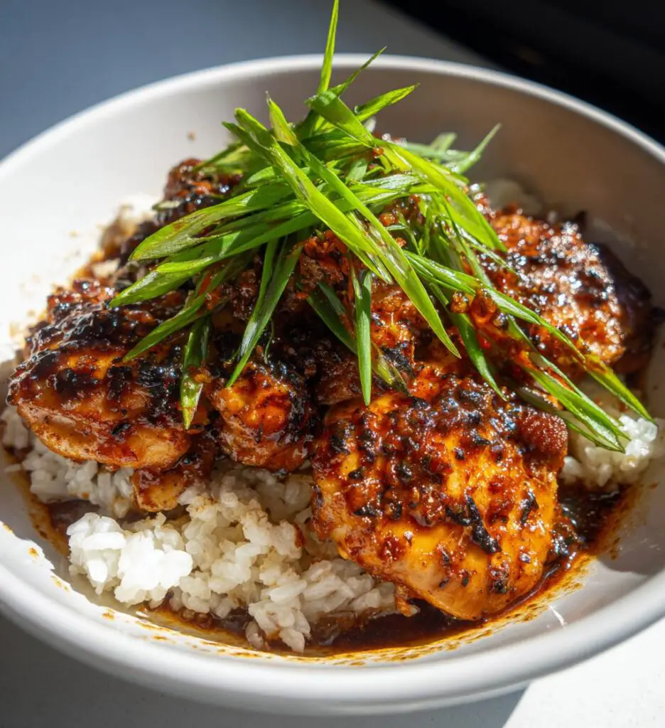 Spicy Maple Chicken with Coconut Rice