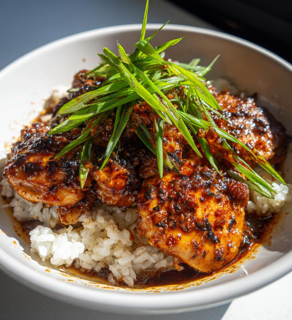 Spicy Maple Chicken with Coconut Rice